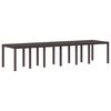 vidaXL Table de jardin pour repas Marron 350 x 100 x 73 cm polyrotin