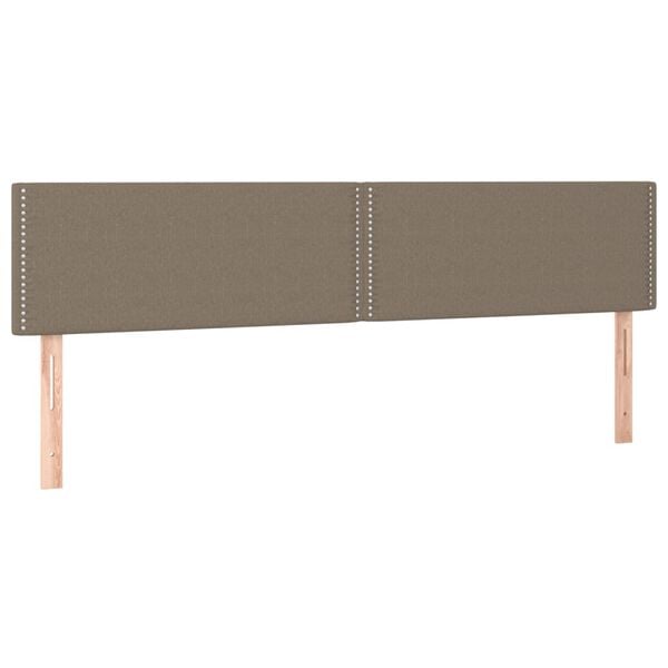 vidaXL T&ecirc;tes de lit 2 pcs Taupe 90x5x78/88 cm Tissu