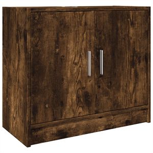vidaXL Armoire de lavabo ch&ecirc;ne fum&eacute; 63x29x55 cm bois d'ing&eacute;nierie