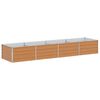 vidaXL Jardini&egrave;re sur&eacute;lev&eacute;e Marron Clair 320 x 80 x 45 cm