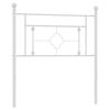 vidaXL T&ecirc;te de lit de remplacement m&eacute;tal blanc 90 cm