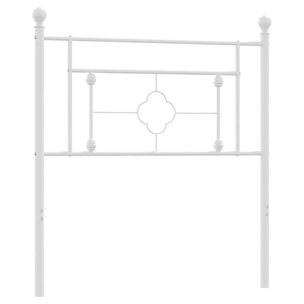 vidaXL T&ecirc;te de lit de remplacement m&eacute;tal blanc 90 cm