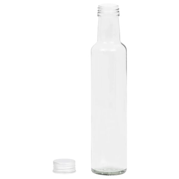 vidaXL Petites bouteilles en verre 260 ml avec bouchon &agrave; vis 20 pcs