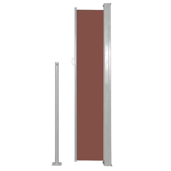 vidaXL Auvent latéral rétractable de patio 100x500 cm Marron