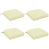 vidaXL Coussins de si&egrave;ge en 4 pi&egrave;ces SOEST 4 pc 100 % polyester Cr&egrave;me