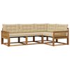 vidaXL Ensemble de canap&eacute;s d'ext&eacute;rieur 4 pcs Naturel et Beige