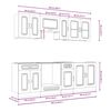 vidaXL Ensemble d'armoires cuisine 8pcs Kalmar blanc bois d'ing&eacute;nierie
