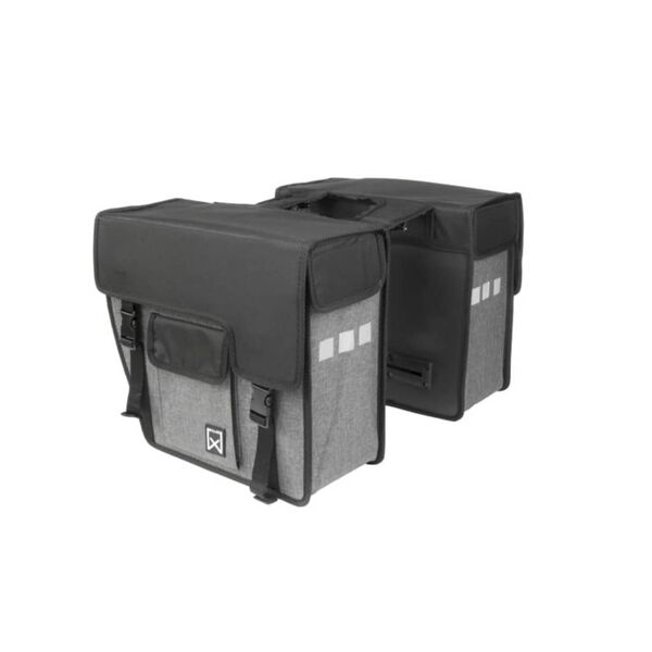 Willex Sacoches de v&eacute;lo 33 L Noir et gris Oblique 10713