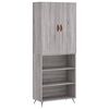 vidaXL Buffet haut Sonoma gris 69,5x34x180 cm Bois d'ingénierie