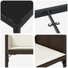 vidaXL Ensemble de salle &agrave; manger pour jardin 5 pcs Marron polyrotin