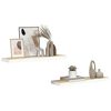 vidaXL &Eacute;tag&egrave;res flottantes 2 pcs Ch&ecirc;ne et blanc 90x23,5x3,8 cm MDF