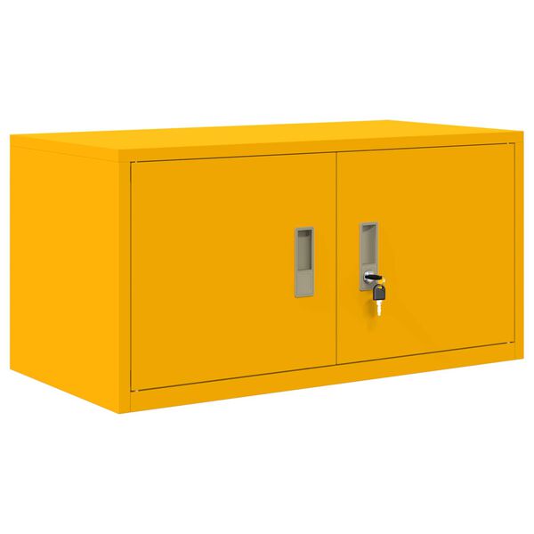 vidaXL Armoire de rangement Jaune moutarde 80 x 40 x 40 cm Acier