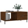 vidaXL Table basse ch&ecirc;ne marron 90x50x40 cm bois d'ing&eacute;nierie