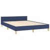 vidaXL Cadre de lit sans matelas bleu 140x200 cm tissu