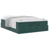 vidaXL Cadre de lit ottoman avec matelas vert fonc&eacute; 140x200 cm velours
