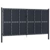 vidaXL Portail de jardin en acier 400 x 175 cm anthracite