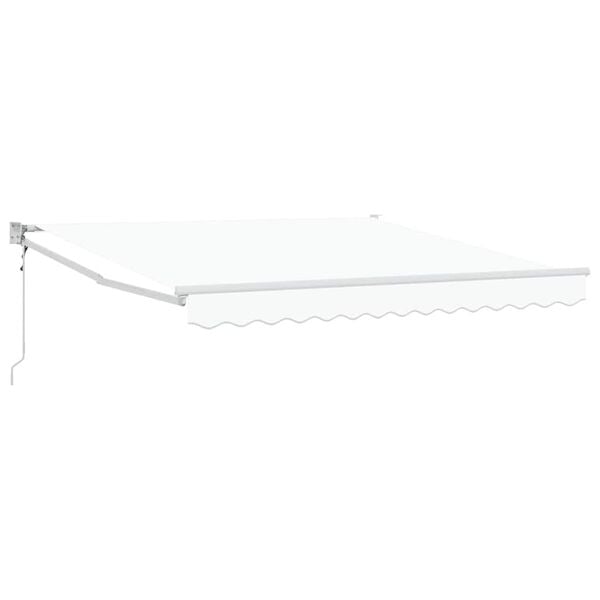 vidaXL Auvent R&eacute;tractable Blanc 350 x 250 cm Polyester et Aluminium