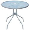 vidaXL Table de bistro Gris 80x71 cm Acier