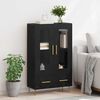 vidaXL Haut Armoire avec tiroir Ch&ecirc;ne noir 69,5 x 31 x 115 cm