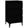 vidaXL Table de chevet noir 40x35x70 cm bois d&rsquo;ing&eacute;nierie