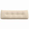 vidaXL Coussin de Dos Cr&egrave;me 140 x 24 x 50 cm tissu