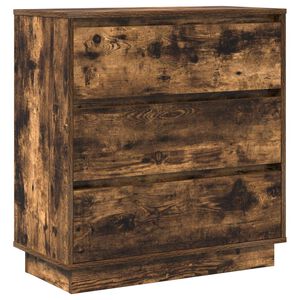 vidaXL Cabinet de chevet avec tiroir Ch&ecirc;ne fum&eacute; 71 x 34,5 x 75 cm
