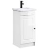 vidaXL Meuble de salle de bain avec &eacute;vier Blanc brillant
