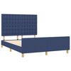 vidaXL Cadre de lit sans matelas bleu 140x190 cm tissu