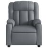 vidaXL Fauteuil inclinable Gris Similicuir