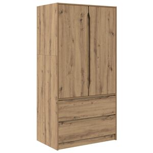 vidaXL Armoire Ch&ecirc;ne Artisanal 79,5 x 49 x 156 cm Bois d&rsquo;ing&eacute;nierie