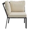 vidaXL Chaise de jardin avec coussins sable 76x76x79 cm acier
