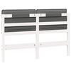 vidaXL T&ecirc;te de lit capitonn&eacute;e Blanc et gris clair 150 cm Pin massif