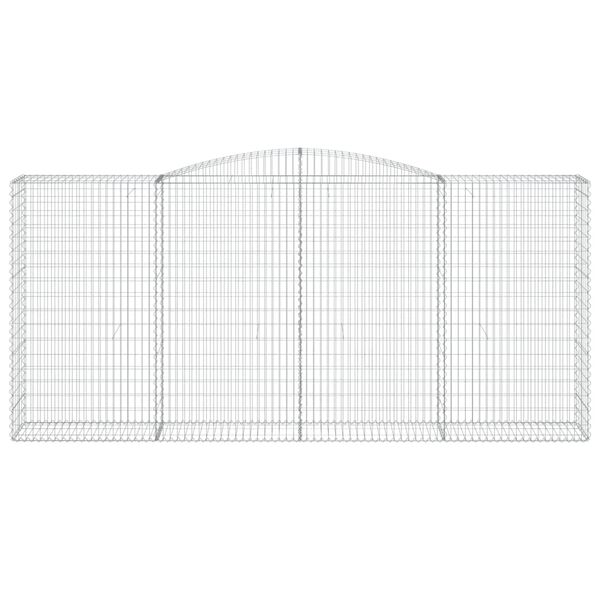 vidaXL Paniers &agrave; gabions arqu&eacute;s 9 pcs 400x50x180/200 cm Fer galvanis&eacute;