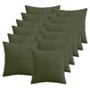 vidaXL Housse de coussin 12 pcs ALMELO Vert 45 x 45 cm velours c&ocirc;tel&eacute;