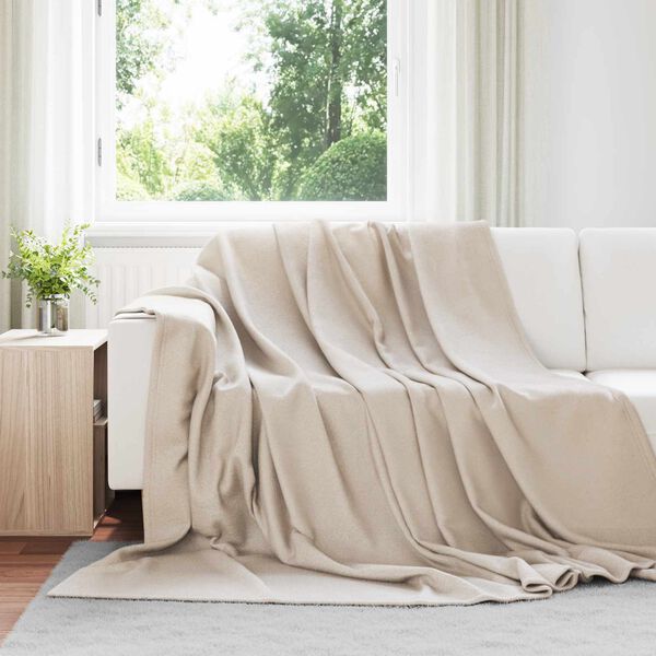 vidaXL Couvertures &agrave; jeter 24 pcs Beige 240 x 220 cm Toison