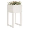 vidaXL Jardini&egrave;res 2 pcs Blanc 40x40x81 cm Bois massif de pin