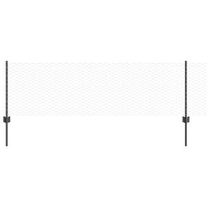 vidaXL Cl&ocirc;ture hexagonale avec poteau 100 x 0,6 m Gris Maille