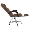 vidaXL Fauteuil inclinable de bureau Marron Tissu
