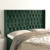 vidaXL T&ecirc;te de lit avec oreilles Vert fonc&eacute; 147x16x118/128 cm Velours