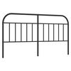 vidaXL T&ecirc;te de lit de remplacement m&eacute;tal noir 160 cm