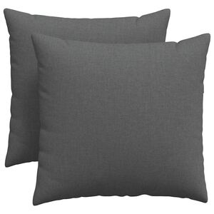 vidaXL Coussins de canap&eacute; 2 pcs Gris fonc&eacute; 50 x 50 cm tissu
