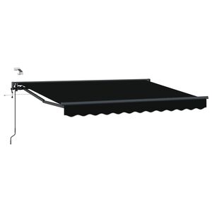 vidaXL Auvent r&eacute;tractable &eacute;lectrique Noir et anthracite 3 x 2,5 m