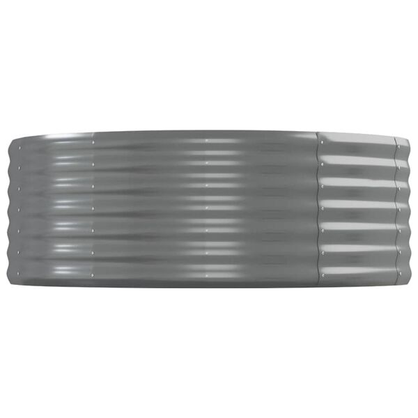vidaXL Lit sur&eacute;lev&eacute; de jardin Acier galvanis&eacute; 544x100x36cm gris