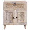 vidaXL Cabinet de chevet Beige 50 x 33 x 60 cm Bois d'acacia massif
