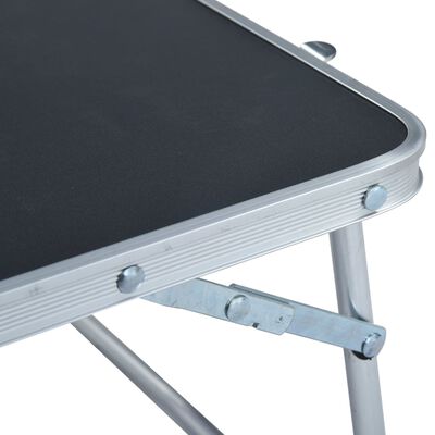 vidaXL Table pliable de camping Gris Aluminium 60x40 cm