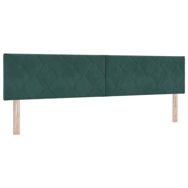vidaXL T&ecirc;te de lit Vert fonc&eacute; 200 cm Velours