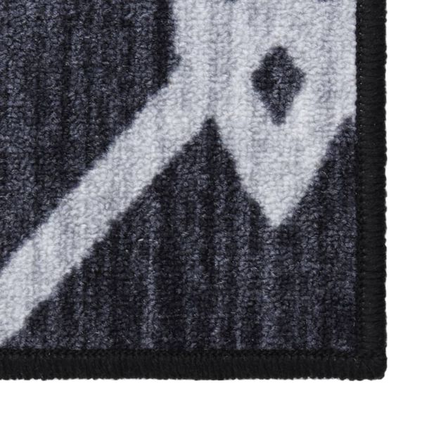 vidaXL Tapis de couloir Noir 80x500 cm