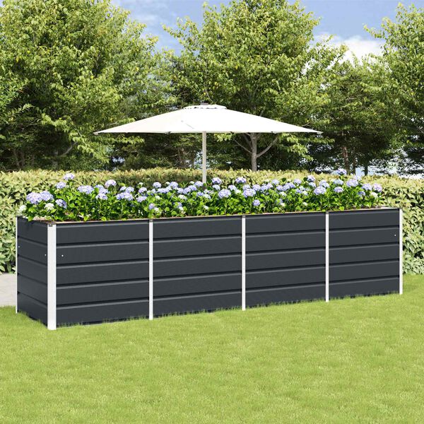 vidaXL Jardini&egrave;re Anthracite 240 x 80 x 75 cm Acier