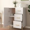 vidaXL Buffet Blanc brillant 69,5x34x90 cm Bois d'ing&eacute;nierie
