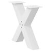 vidaXL Pieds de table basse en forme de X, 2 pièces, blanc, 50 x (42-43) cm, acier